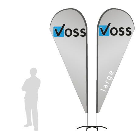 Beachflag Drop | Large (350 cm) | beidseitig bedruckt