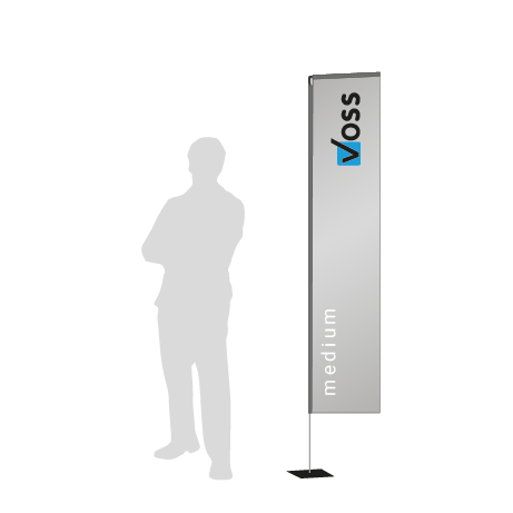 Beachflag Rechteck | Medium (300 cm) | einseitig bedruckt