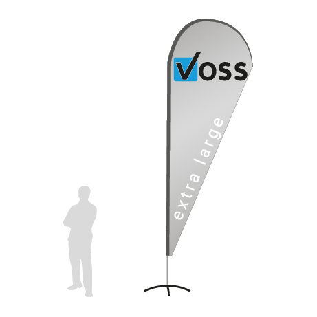 Beachflag Drop | Extra Large (460 cm) | einseitig bedruckt