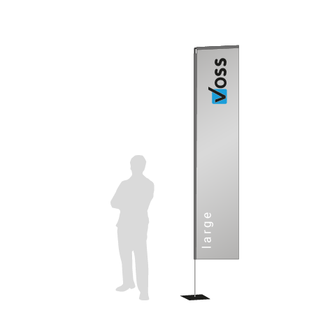 Beachflag Rechteck | Large (400 cm) | einseitig bedruckt
