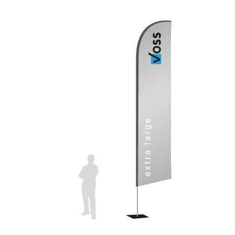 Beachflag Wind | Extra Large (490 cm) | einseitig bedruckt