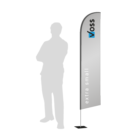 Beachflag Wind | Extra Small (215 cm) | einseitig bedruckt