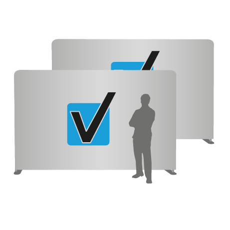 Textilwand ALU | 400er gerade | beidseitig bedruckt