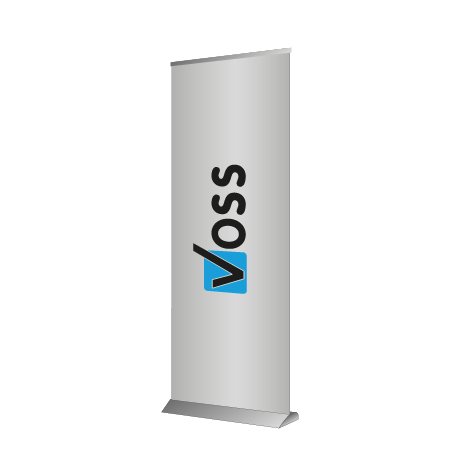 Roll-Up Deluxe | B 85 cm x H 153 - 200 cm | einseitig bedruckt
