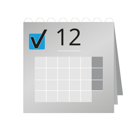 12 Blatt Wandkalender mit Deckblatt
