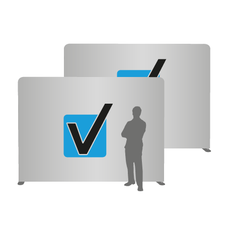 Textilwand ALU | 300er gerade | beidseitig bedruckt