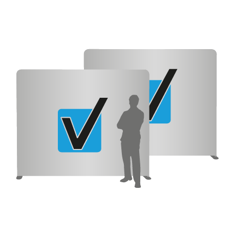 Textilwand ALU | 240er gerade | beidseitig bedruckt