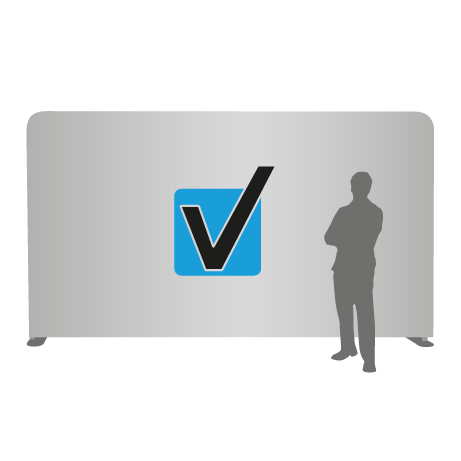 Textilwand ALU | 500er gerade | einseitig bedruckt